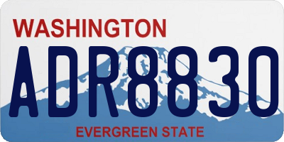 WA license plate ADR8830