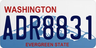 WA license plate ADR8831