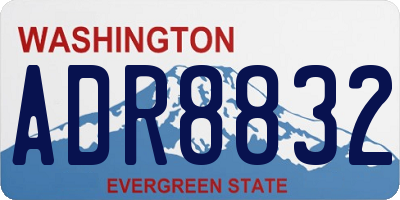 WA license plate ADR8832