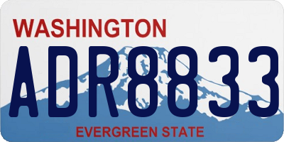 WA license plate ADR8833