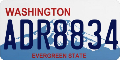 WA license plate ADR8834