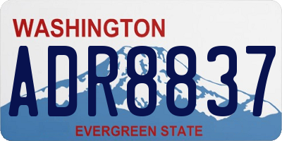 WA license plate ADR8837
