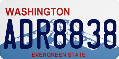 WA license plate ADR8838