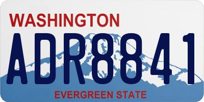 WA license plate ADR8841