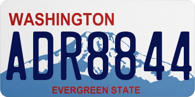 WA license plate ADR8844