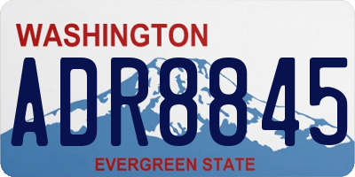 WA license plate ADR8845