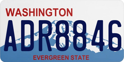 WA license plate ADR8846