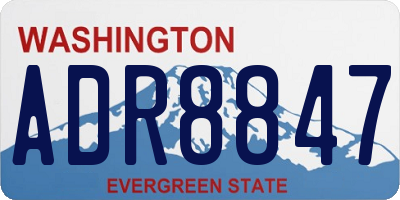 WA license plate ADR8847