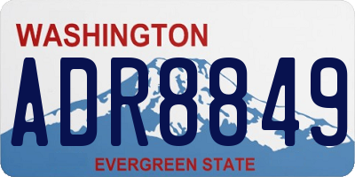 WA license plate ADR8849