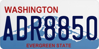WA license plate ADR8850