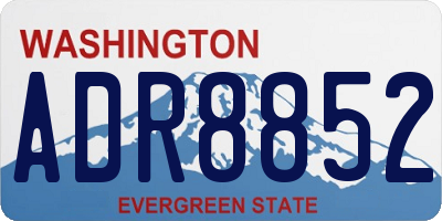 WA license plate ADR8852