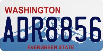 WA license plate ADR8856