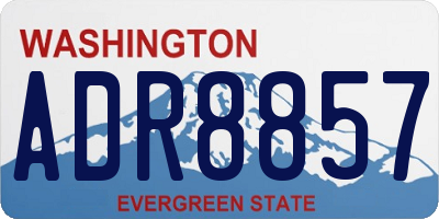 WA license plate ADR8857