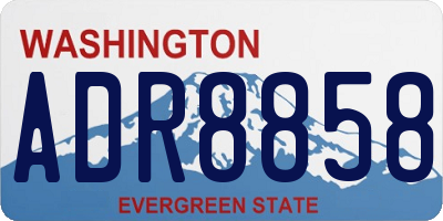 WA license plate ADR8858