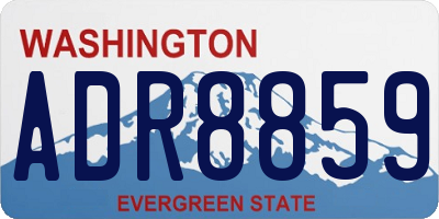 WA license plate ADR8859