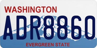 WA license plate ADR8860
