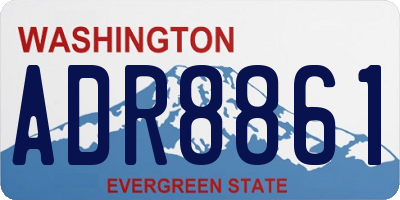 WA license plate ADR8861