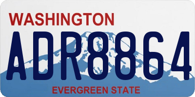WA license plate ADR8864