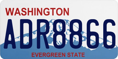 WA license plate ADR8866