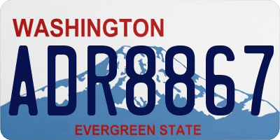 WA license plate ADR8867