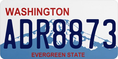 WA license plate ADR8873