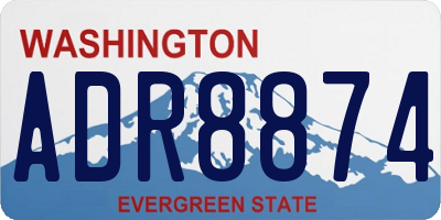 WA license plate ADR8874