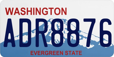 WA license plate ADR8876