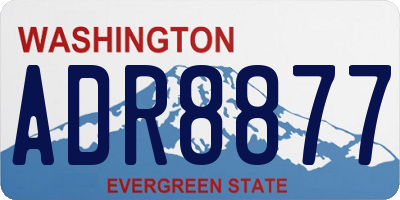 WA license plate ADR8877
