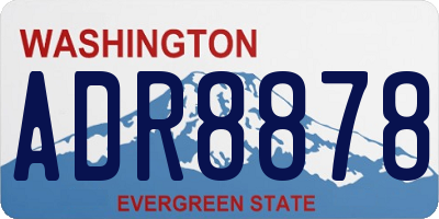 WA license plate ADR8878