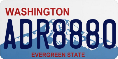 WA license plate ADR8880