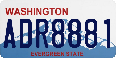 WA license plate ADR8881
