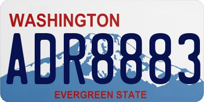 WA license plate ADR8883