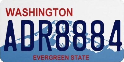 WA license plate ADR8884