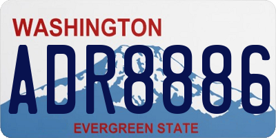 WA license plate ADR8886