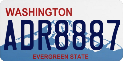 WA license plate ADR8887
