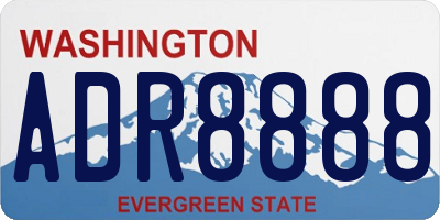 WA license plate ADR8888