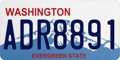WA license plate ADR8891