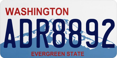 WA license plate ADR8892