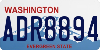WA license plate ADR8894