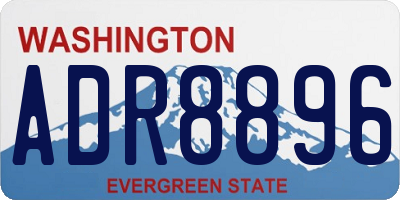 WA license plate ADR8896
