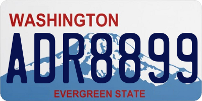 WA license plate ADR8899