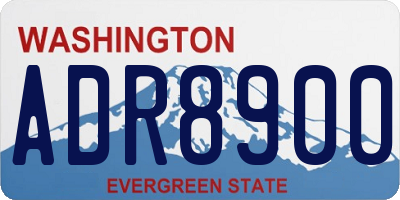 WA license plate ADR8900