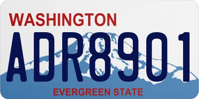 WA license plate ADR8901