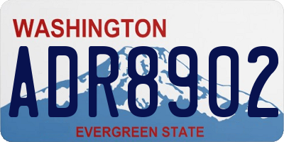 WA license plate ADR8902
