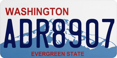 WA license plate ADR8907