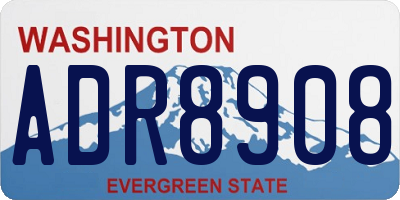 WA license plate ADR8908