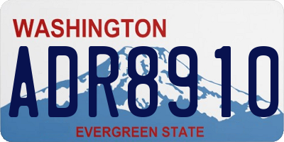 WA license plate ADR8910