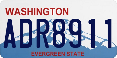 WA license plate ADR8911