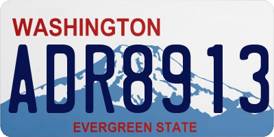 WA license plate ADR8913