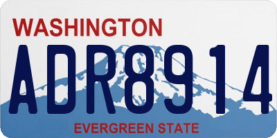WA license plate ADR8914